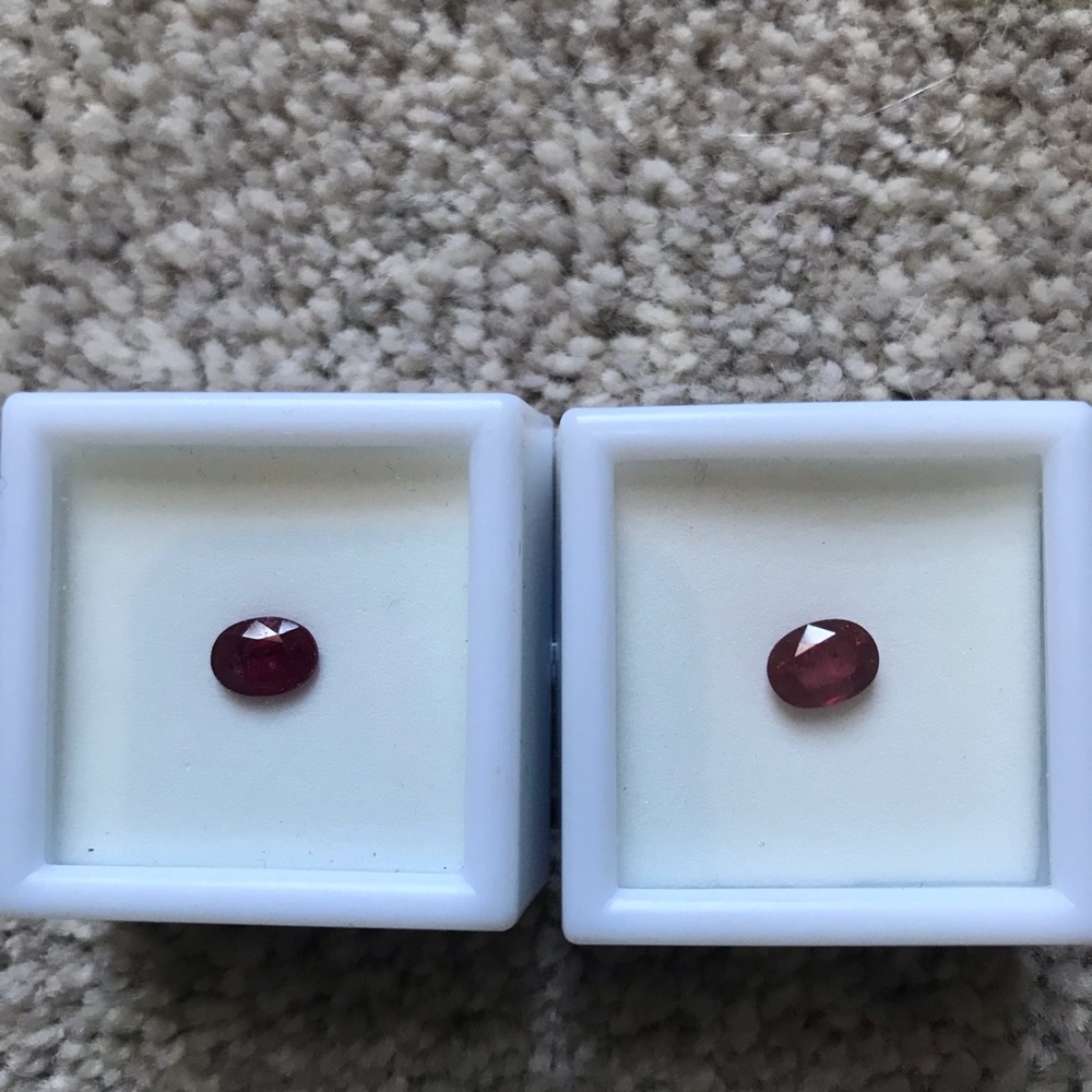 Two Loose Ruby Stones